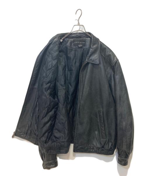 CROFT&BARROW（クロフトアンドバロー）CROFT&BARROW (クロフトアンドバロー) レザージャケット ブラック サイズ:XLの古着・服飾アイテム