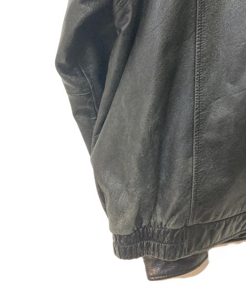 CROFT&BARROW（クロフトアンドバロー）CROFT&BARROW (クロフトアンドバロー) レザージャケット ブラック サイズ:XLの古着・服飾アイテム