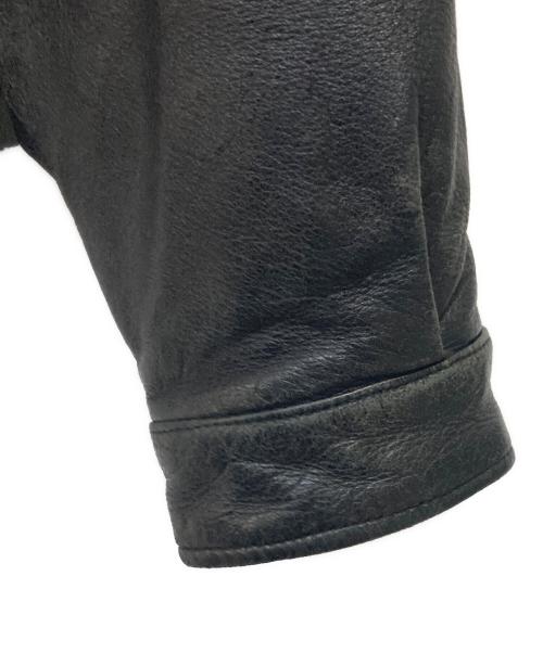 CROFT&BARROW（クロフトアンドバロー）CROFT&BARROW (クロフトアンドバロー) レザージャケット ブラック サイズ:XLの古着・服飾アイテム