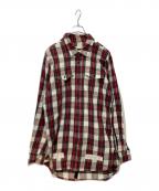OFFWHITEオフホワイト）の古着「チェックシャツ」｜レッド