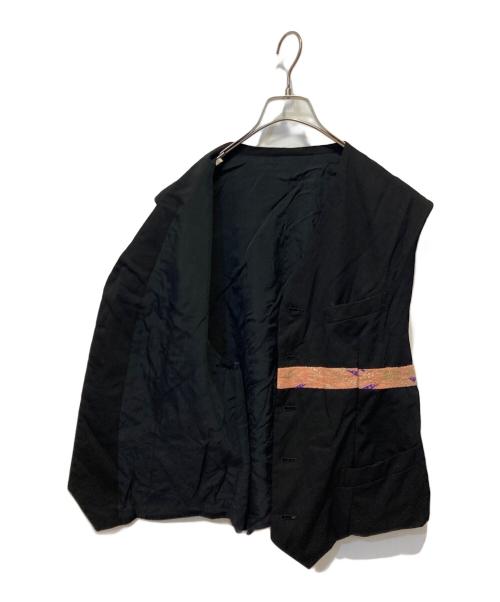 COMME des GARCONS HOMME PLUS（コムデギャルソンオムプリュス）COMME des GARCONS HOMME PLUS (コムデギャルソンオムプリュス) エスニックテープウールギャバジレ ブラック サイズ:Ｍの古着・服飾アイテム