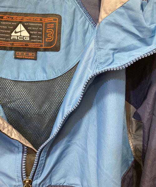 NIKE ACG（ナイキエーシージー）NIKE ACG (ナイキエーシージー) アノラックパーカー ブルー×ネイビー サイズ:Sの古着・服飾アイテム
