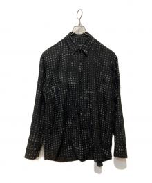 LAD MUSICIAN（ラッドミュージシャン）の古着「TENCEL BROAD STUDZ BIG SHIRT」｜ブラック