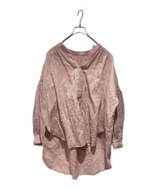 ne quittez pas（ヌキテパ）の古着「COTTON LINEN LACE BLOUSE」｜ピンク