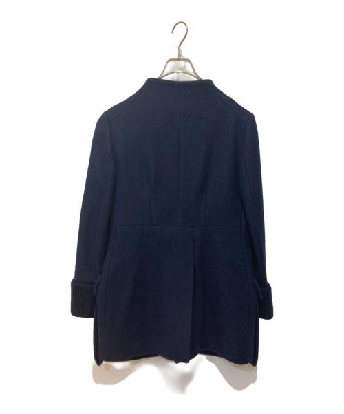 VALENTINO ROMA（ヴァレンティノ ローマ）VALENTINO ROMA (ヴァレンティノ ローマ) モヘア混ノーカラージャケット ネイビー サイズ:40の古着・服飾アイテム