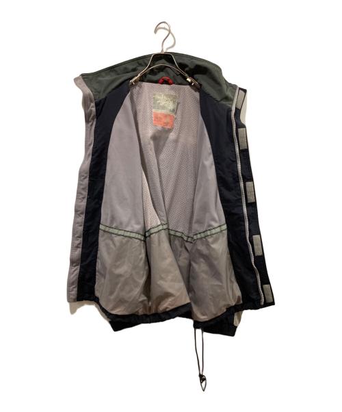 stussy（ステューシー）stussy (ステューシー) 90’s ナイロンジャケット ブラック×グレー サイズ:Lの古着・服飾アイテム