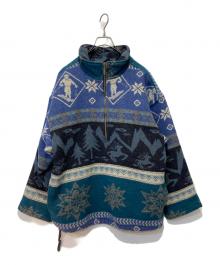 L.L.Bean（エルエルビーン）の古着「プルオーバーノルディックニットジャケット」｜ブルー×ネイビー