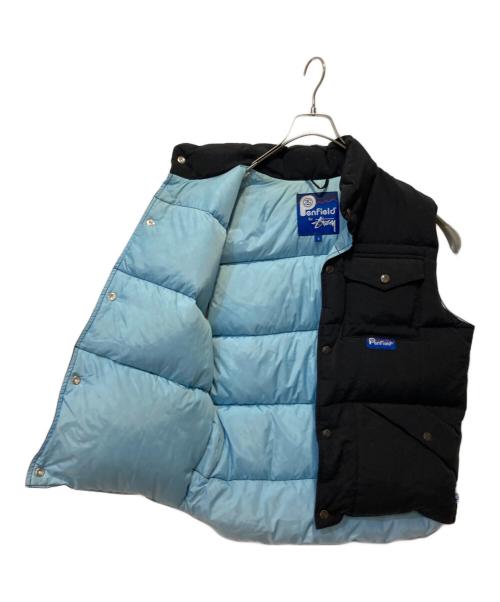 Pen Field（ペンフィールド）Pen Field (ペンフィールド) stussy (ステューシー) ダウンベスト ブラック サイズ:Sの古着・服飾アイテム
