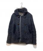 sacaiサカイ）の古着「コルクボタンニット コート」｜ネイビー