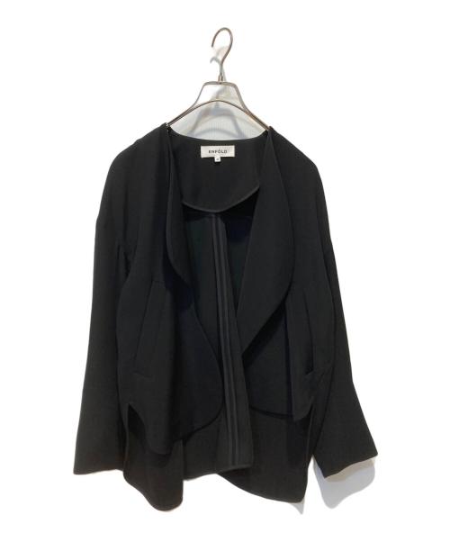 ENFOLD（エンフォルド）ENFOLD (エンフォルド) PEツイル アシンメ JK ブラック サイズ:36の古着・服飾アイテム