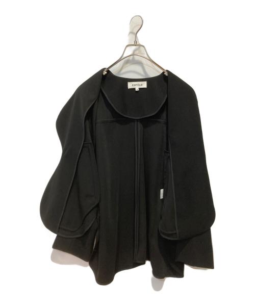 ENFOLD（エンフォルド）ENFOLD (エンフォルド) PEツイル アシンメ JK ブラック サイズ:36の古着・服飾アイテム