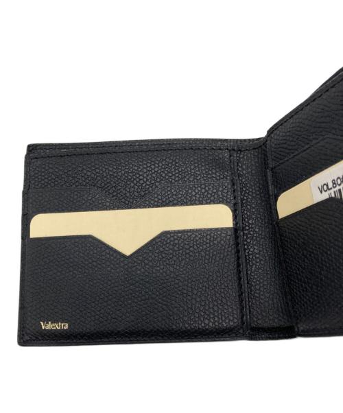 Valextra（ヴァレクストラ）Valextra (ヴァレクストラ) 2つ折り財布 ブラックの古着・服飾アイテム