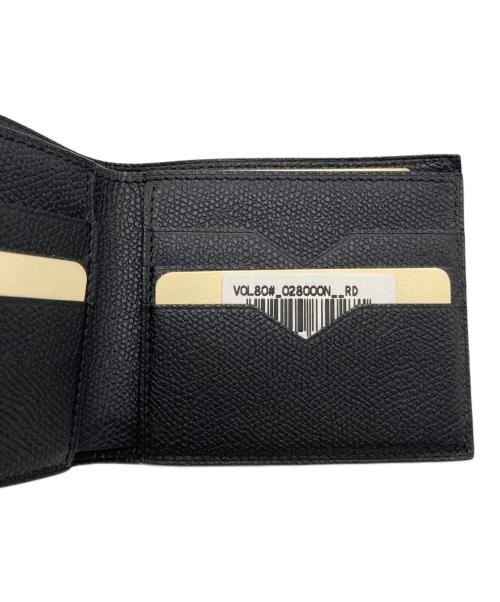 Valextra（ヴァレクストラ）Valextra (ヴァレクストラ) 2つ折り財布 ブラックの古着・服飾アイテム
