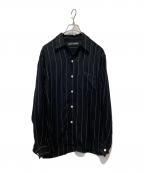 WACKO MARIAワコマリア）の古着「レーヨンストライプシャツ」｜ブラック