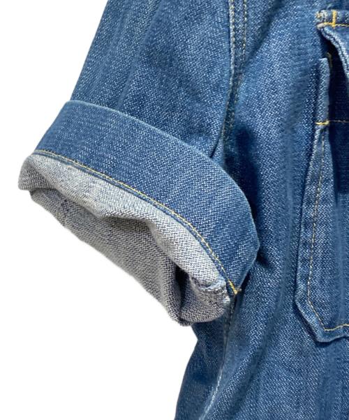 MIU MIU（ミュウミュウ）MIU MIU (ミュウミュウ) 半袖デニムシャツ ブルー サイズ:Ｌの古着・服飾アイテム