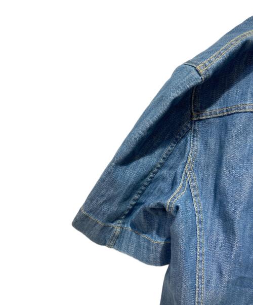 MIU MIU（ミュウミュウ）MIU MIU (ミュウミュウ) 半袖デニムシャツ ブルー サイズ:Ｌの古着・服飾アイテム