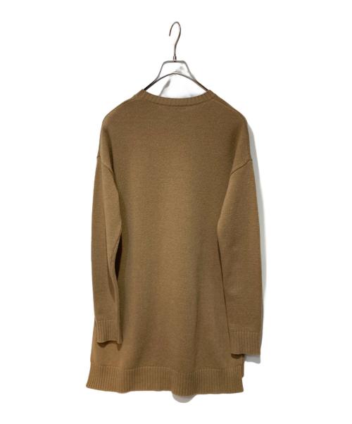 MaxMara（マックスマーラ）MaxMara (マックスマーラ) カシミヤブレンド サイドスリット ニット ブラウン サイズ:Sの古着・服飾アイテム