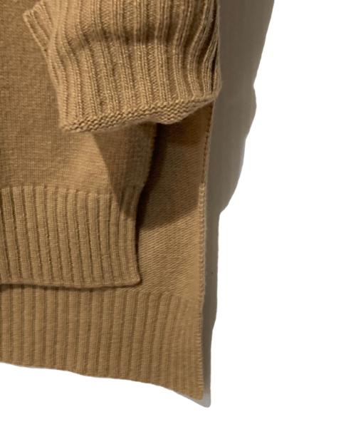 MaxMara（マックスマーラ）MaxMara (マックスマーラ) カシミヤブレンド サイドスリット ニット ブラウン サイズ:Sの古着・服飾アイテム