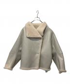 LAGUNA MOONラグナムーン）の古着「フェイクムートンスタンドカラーコート」｜ベージュ