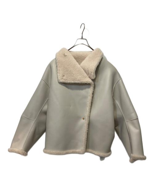 LAGUNA MOON（ラグナムーン）LAGUNA MOON (ラグナムーン) フェイクムートンスタンドカラーコート ベージュ サイズ:FREEの古着・服飾アイテム