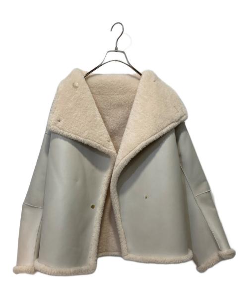 LAGUNA MOON（ラグナムーン）LAGUNA MOON (ラグナムーン) フェイクムートンスタンドカラーコート ベージュ サイズ:FREEの古着・服飾アイテム