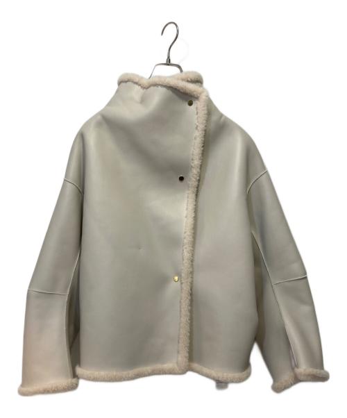 LAGUNA MOON（ラグナムーン）LAGUNA MOON (ラグナムーン) フェイクムートンスタンドカラーコート ベージュ サイズ:FREEの古着・服飾アイテム