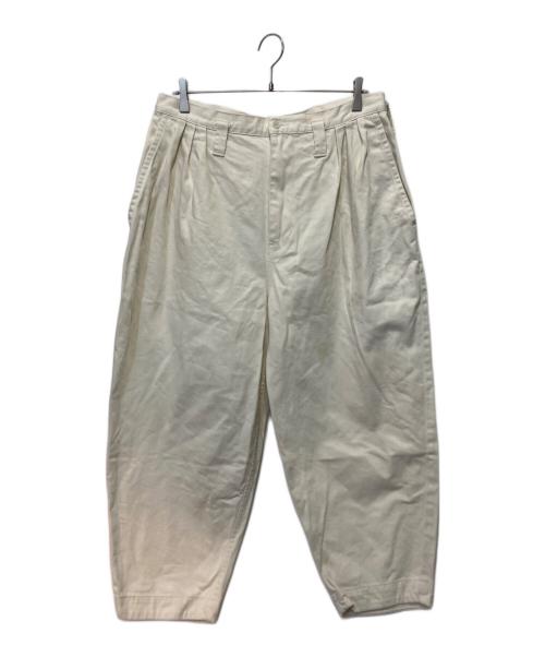 Porter Classic（ポータークラシック）Porter Classic (ポータークラシック) ホワイト コットン ワイドパンツ ホワイト サイズ:Lの古着・服飾アイテム