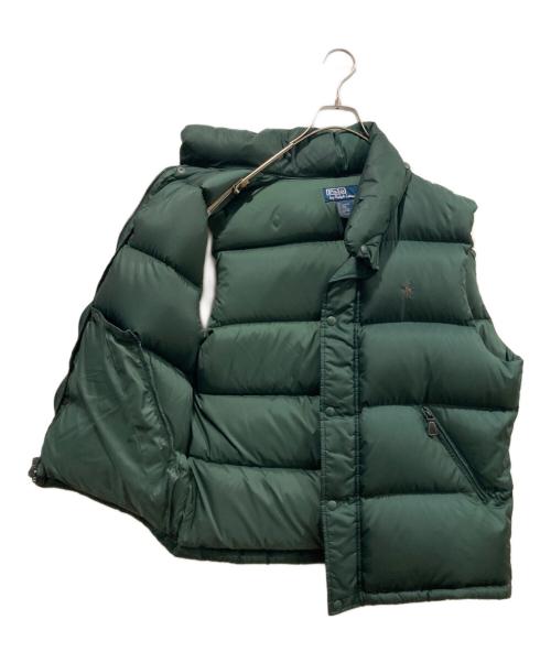 POLO RALPH LAUREN（ポロ・ラルフローレン）POLO RALPH LAUREN (ポロ・ラルフローレン) ダウンベスト グリーン サイズ:Mの古着・服飾アイテム