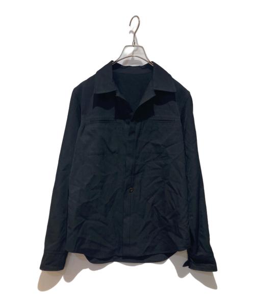 Y's（ワイズ）Y's (ワイズ) ウールシャツジャケット ブラック サイズ:３の古着・服飾アイテム