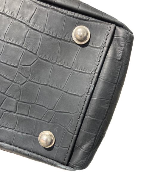 Orobianco（オロビアンコ）Orobianco (オロビアンコ) クロコ型押しトートバッグ ブラックの古着・服飾アイテム