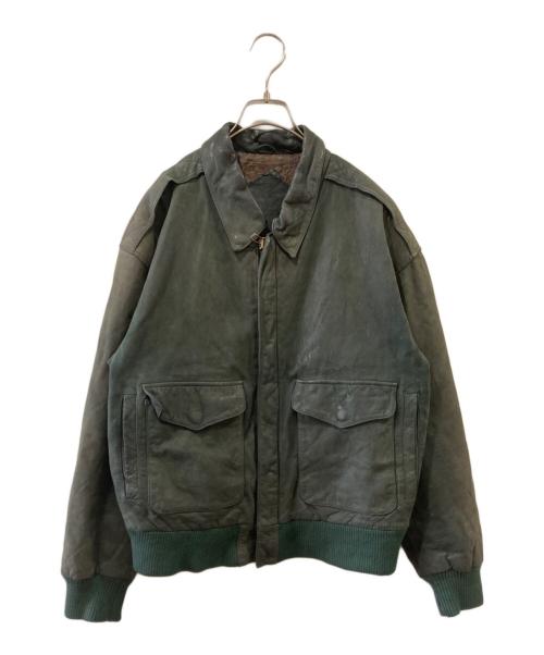 GITANO（ヒターノ）GITANO (ヒターノ) スウェードA2フライトジャケット グリーン サイズ:Mの古着・服飾アイテム