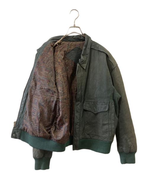 GITANO（ヒターノ）GITANO (ヒターノ) スウェードA2フライトジャケット グリーン サイズ:Mの古着・服飾アイテム