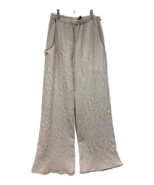 KOZABURO（コウザブロウ）KOZABURO (コウザブロウ) KOZY PANTS EMBOSSING TWILL ベージュ サイズ:1の古着・服飾アイテム