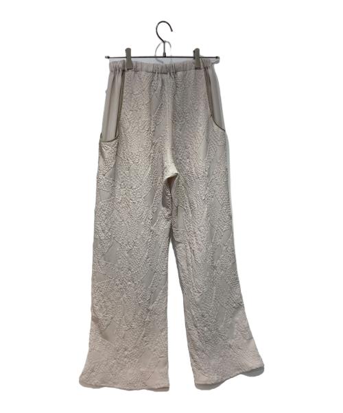 KOZABURO（コウザブロウ）KOZABURO (コウザブロウ) KOZY PANTS EMBOSSING TWILL ベージュ サイズ:1の古着・服飾アイテム