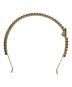PRADA（プラダ）の古着「トライアングルロゴ ヘッドバンド カチューシャ」｜ゴールド