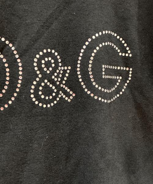 DOLCE & GABBANA（ドルチェ＆ガッバーナ）DOLCE & GABBANA (ドルチェ＆ガッバーナ) ストーンロゴTee ブラック サイズ:表記無しの古着・服飾アイテム