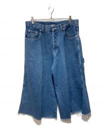 KIKWEAR（キックウェア）の古着「バギーカットオッフパンツ」｜ブルー