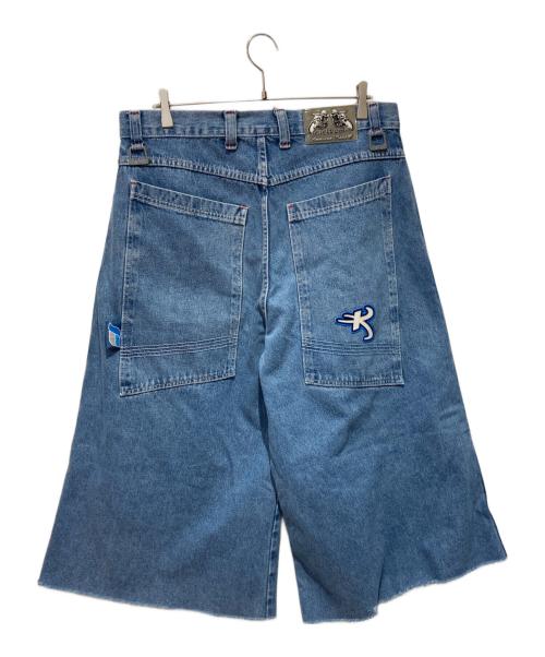 KIKWEAR（キックウェア）kikwear (キックウェア) バギーカットオッフパンツ ブルー サイズ:34の古着・服飾アイテム