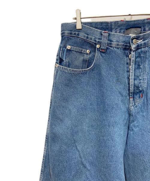 KIKWEAR（キックウェア）kikwear (キックウェア) バギーカットオッフパンツ ブルー サイズ:34の古着・服飾アイテム
