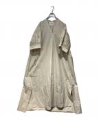 JIL SANDERジルサンダー）の古着「ギャザースリーブワンピース」｜アイボリー