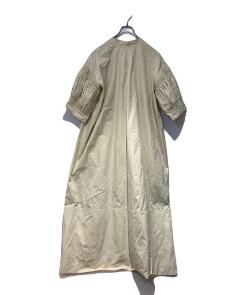 JIL SANDER（ジルサンダー）JIL SANDER (ジルサンダー) ギャザースリーブワンピース アイボリー サイズ:38の古着・服飾アイテム