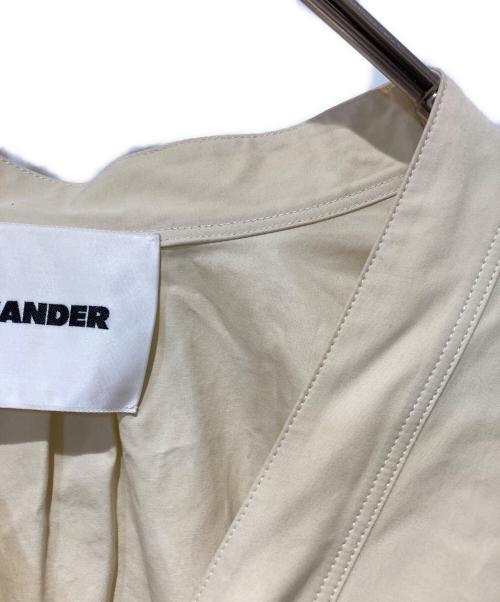 JIL SANDER（ジルサンダー）JIL SANDER (ジルサンダー) ギャザースリーブワンピース アイボリー サイズ:38の古着・服飾アイテム