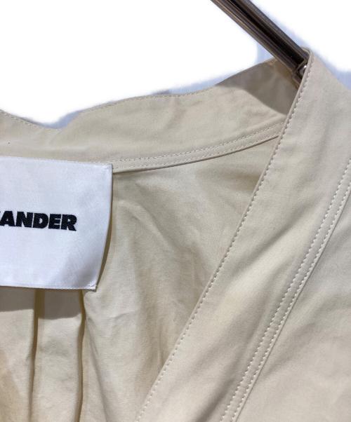 JIL SANDER（ジルサンダー）JIL SANDER (ジルサンダー) ギャザースリーブワンピース アイボリー サイズ:38の古着・服飾アイテム