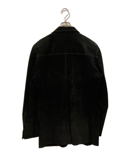 COMME CA DU MODE MEN（コムサデモードメン）COMME CA DU MODE MEN (コムサデモードメン) スウェードレザーテーラードジャケット ブラック サイズ:2の古着・服飾アイテム