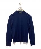 PRADAプラダ）の古着「ウールカシミヤエルボーパッチニット」｜ネイビー