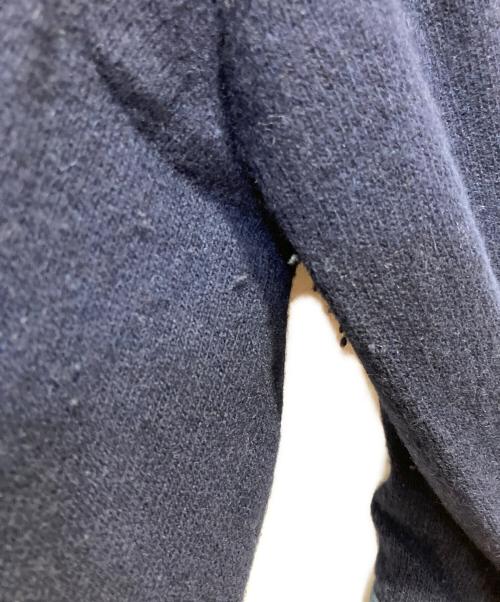 PRADA（プラダ）PRADA (プラダ) ウールカシミヤエルボーパッチニット ネイビー サイズ:46の古着・服飾アイテム
