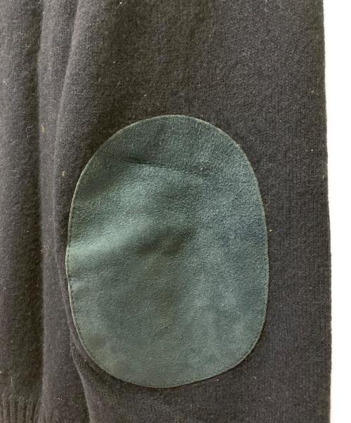 PRADA（プラダ）PRADA (プラダ) ウールカシミヤエルボーパッチニット ネイビー サイズ:46の古着・服飾アイテム