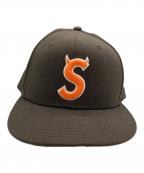 SUPREME×New Eraシュプリーム×ニューエラ）の古着「22FW S Logo New Era」｜ブラウン×オレンジ