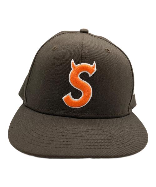 SUPREME（シュプリーム）Supreme (シュプリーム) New Era (ニューエラ) 22FW S Logo New Era ブラウン×オレンジ サイズ:7 1/2の古着・服飾アイテム