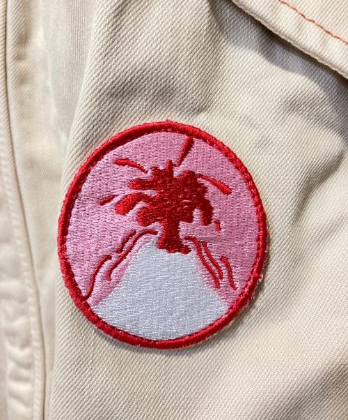 CARNE BOLLENTE（カルネボレンテ）Carne Bollente (カルネボレンテ) ワッペンワークジャケット ベージュ サイズ:Sの古着・服飾アイテム